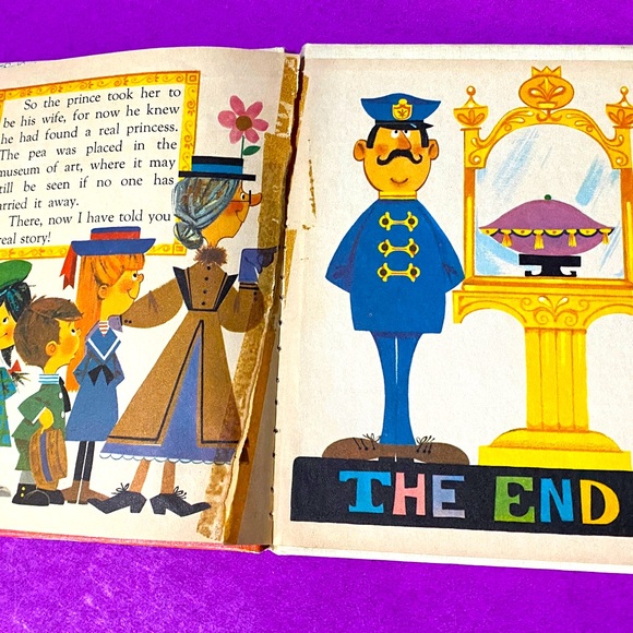 THE PRINCESS AND THE PEA VTG 1965 HARDCOVER BOOK TIP-TOP ELF BOOK FAIRY TALE - Picture 13 of 15